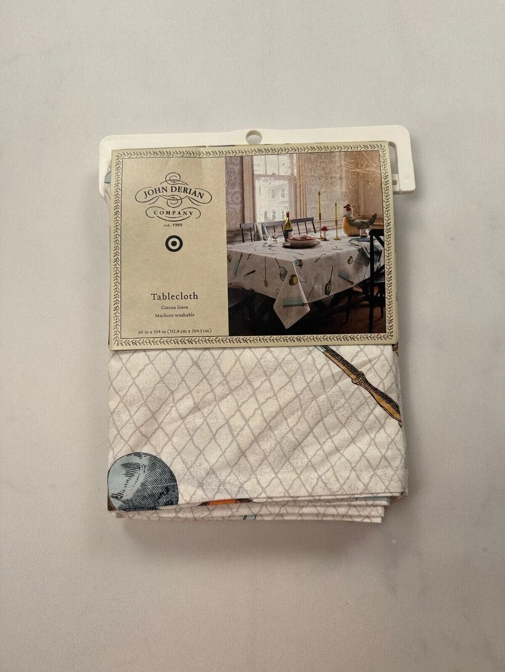 John Derian Tablecloth Tablecloth White Modern Classic Style